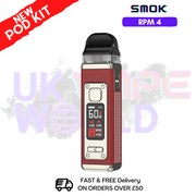 Red Leather Smok Rpm 4 kit Pod + Free Nic Salt (PRICE £21.99) - ukvapeworld