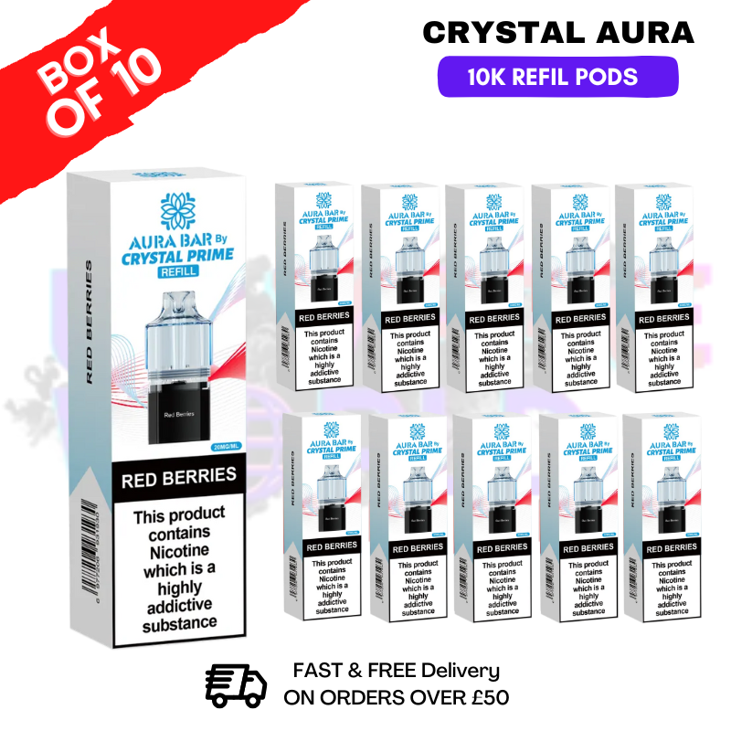 shop Red berries Crystal Prime 10K Refil Pods Box Of 10 - ukvapeworld