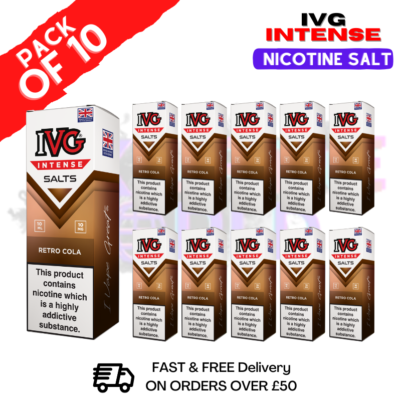 Retro Cola IVG Intense Nic Salt Box Of 10
