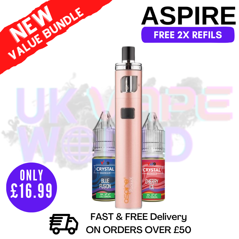 Shop Aspire Pockex Rose Gold AIO Vape Pen Starter Kit | Cheapest - UK Vape World
