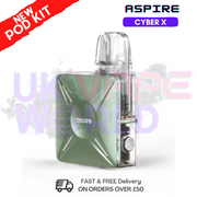 Shop Sage Green&nbsp; Aspire Cyber X Pod Kit + Free Nicsalt - ukvapeworld