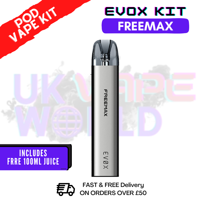 Silver FreeMax Evox Refillable Pod Vape Kit