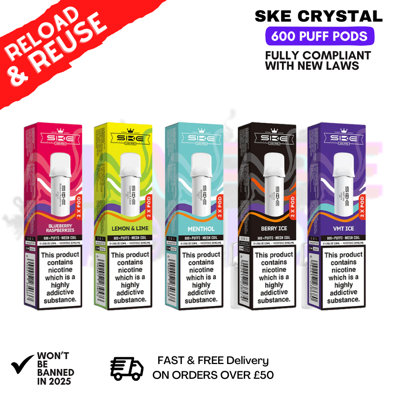 SKE CRYSTAL 600 Puff Replacement Pods