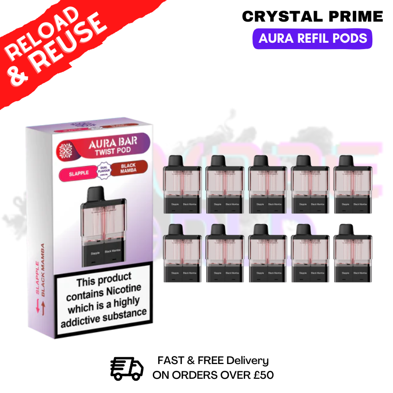 Slapple Crystal Aura 40K Replacement Pods Box Of 10 - ukvapeworld
