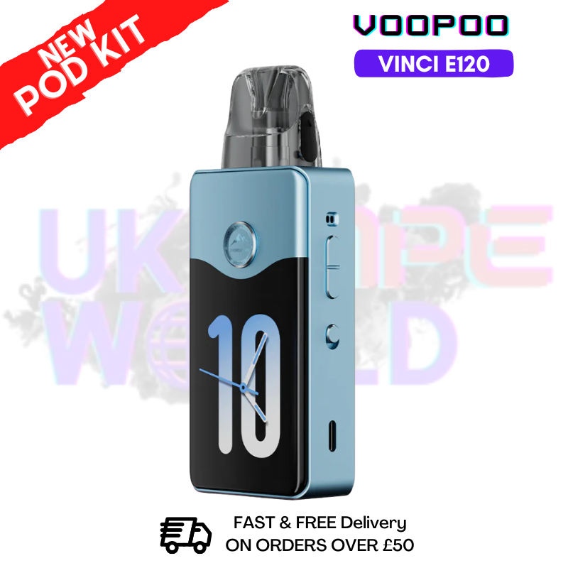 shop Snow Blue Voopoo Vinci E120 Kit + Free Nicsalt - ukvapeworld