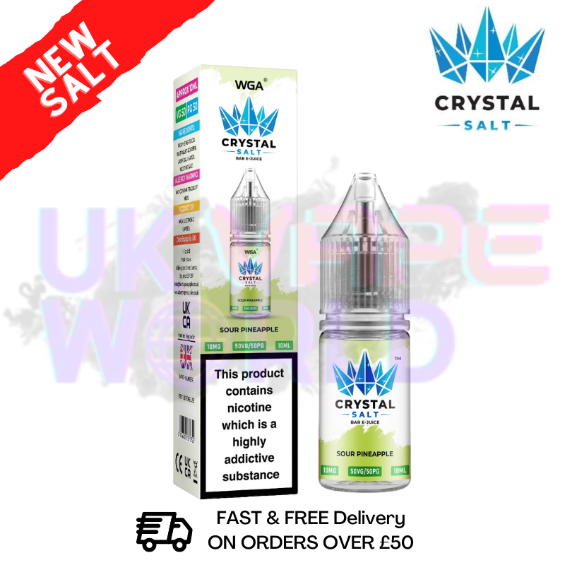 Shop Sour Pineapple WGA Crystal Nic Salt | Nicotine Salts | Lowest Price - UK Vape World