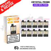 Sour Pineapple Crystal Aura 40K Replacement Pods Box Of 10 - ukvapeworld