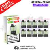 Spearmint  Crystal Aura 40K Replacement Pods Box Of 10 - ukvapeworld