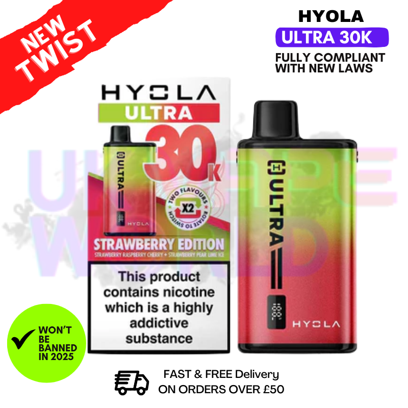 Strawberry Edition Hyola Ultra 30K Puff Prefilled Pod Kit