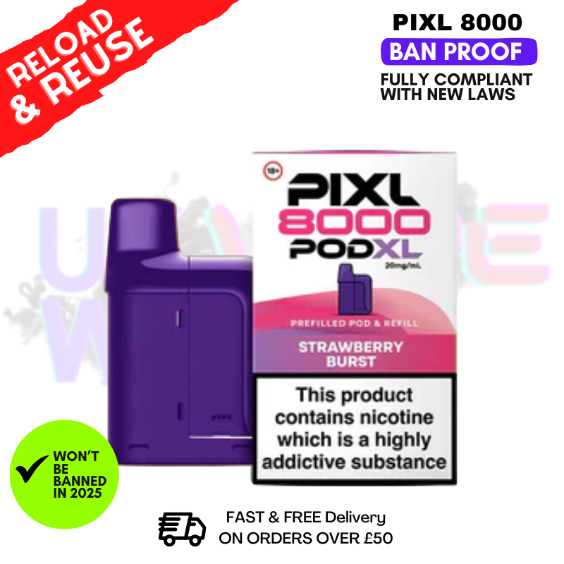 Strawberry Burst Pixl 8K Replacement Pods (Refil Pack)