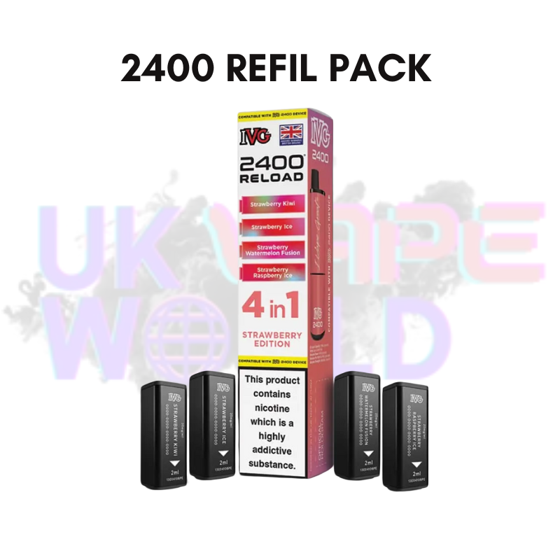 Strawberry Edition IVG 2400 RELOAD Pods - Box Of 10