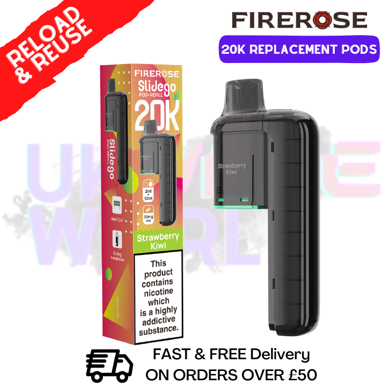 Strawberry Kiwi Firerose SlideGo 20K Replacement Pods