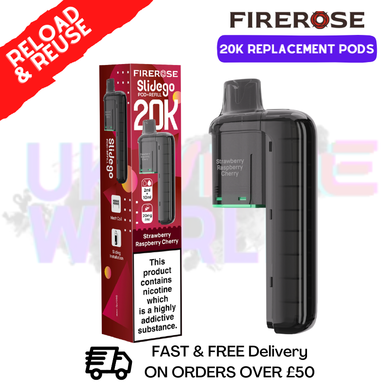 Strawberry Raspberry Cherry Firerose SlideGo 20K Replacement Pods
