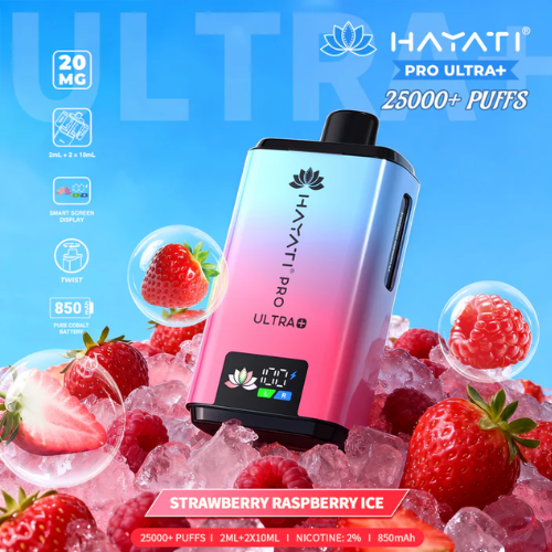 Strawberry Raspberry Ice Hayati Pro Ultra Plus 25000 Prefilled Pod Kit - ukvapeworld