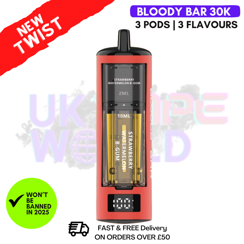 Shop Strawberry Watermelon Bgm Bloody Bar 30K Triple-Twist Kit - UK Vape World