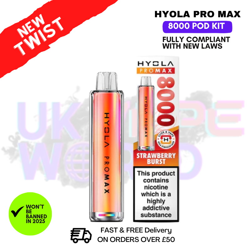 Strawberry Burst Hyola Pro Max 8000 Puff Prefilled Pod Kit