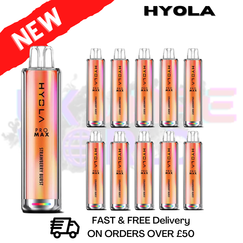 Shop Strawberry Burst Hyola Pro Max 6000 Puff Box Of 10 - UK Vape World