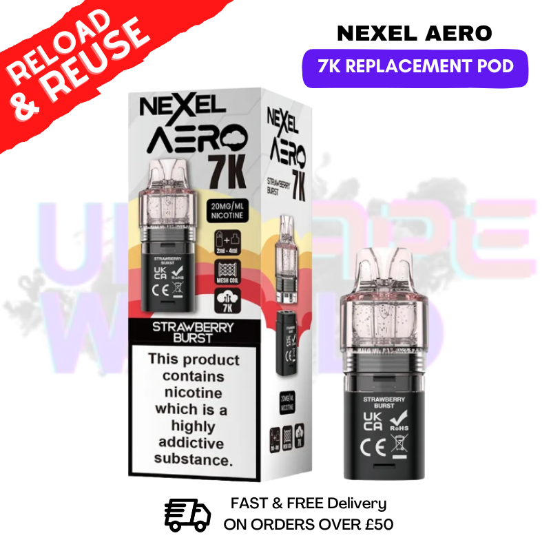Strawberry Burst Nexel Aero 7K Replacement Pods - ukvapeworld