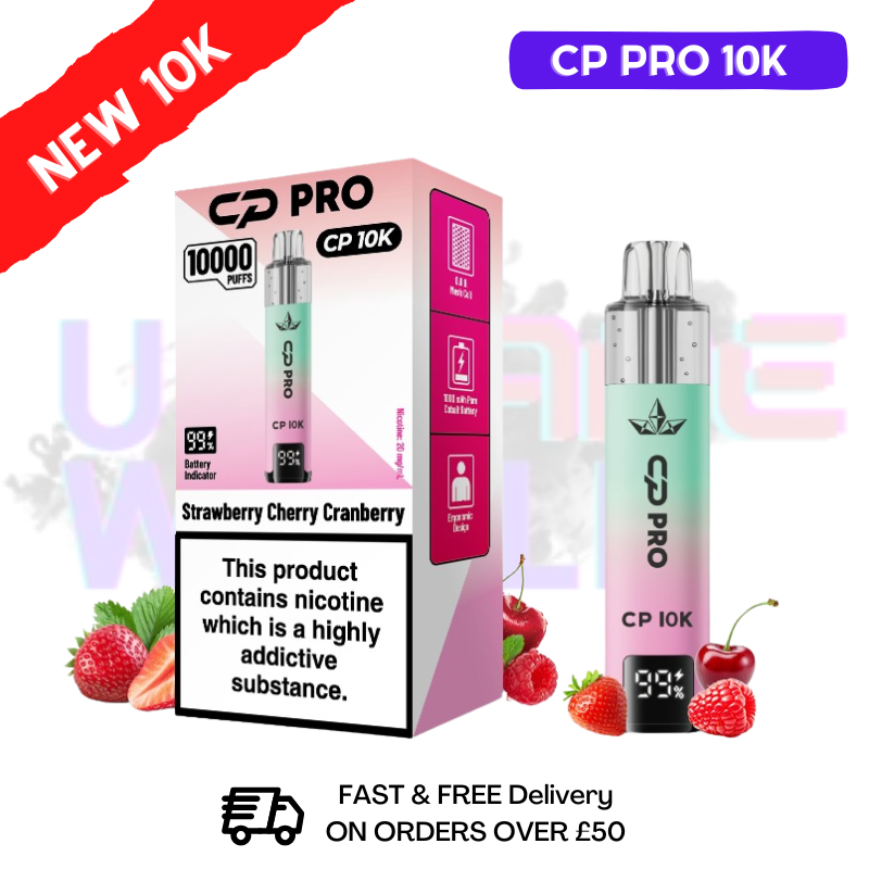Strawberry Cherry Cranberry Cp Pro 10K Puff Pod Kit - ukvapeworld