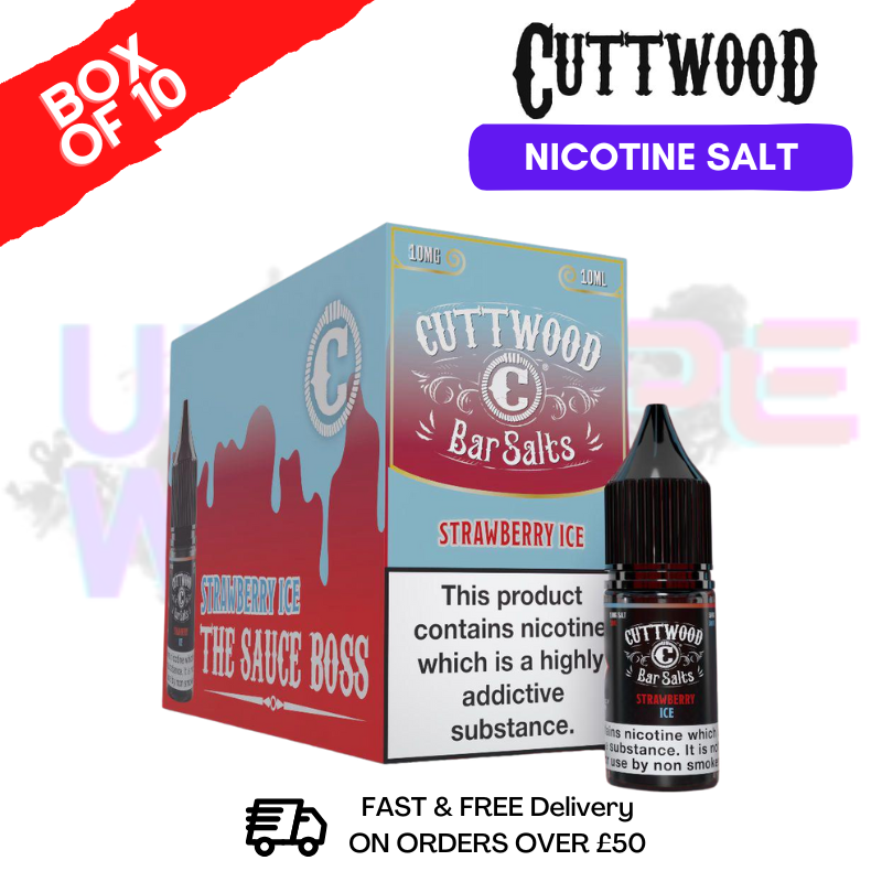Strawberry ICE Cuttwood Bar Salt BOX OF 10 - ukvapeworld