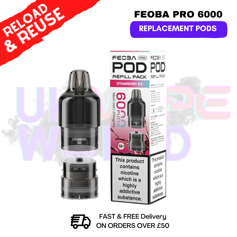 Strawberry Ice FEOBA Pro 6000 Replacement Pods