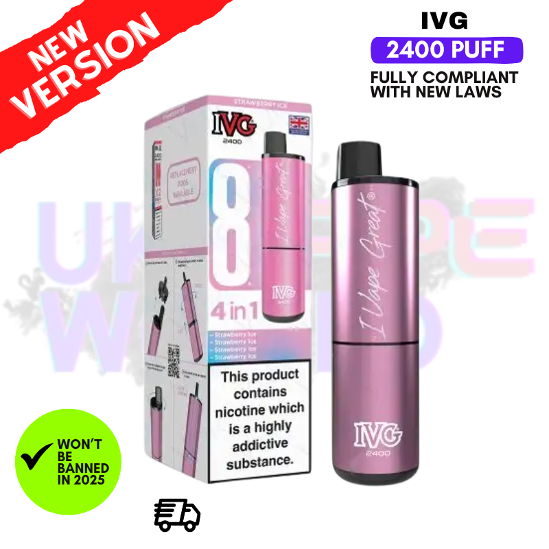 Strawberry Ice IVG 2400 Prefilled Pod Kit
