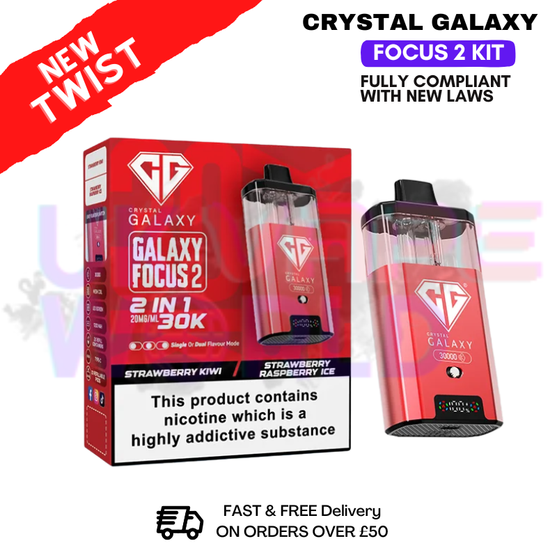 shop Strawberry Kiwi Crystal Galaxy 30K Focus 2 Puff Kit - ukvapeworld