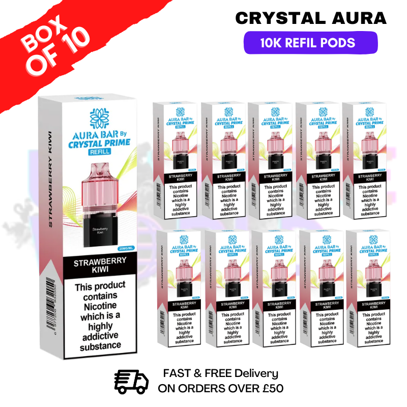 shop Strawberry Kiwi  Crystal Prime 10K Refil Pods Box Of 10 - ukvapeworld