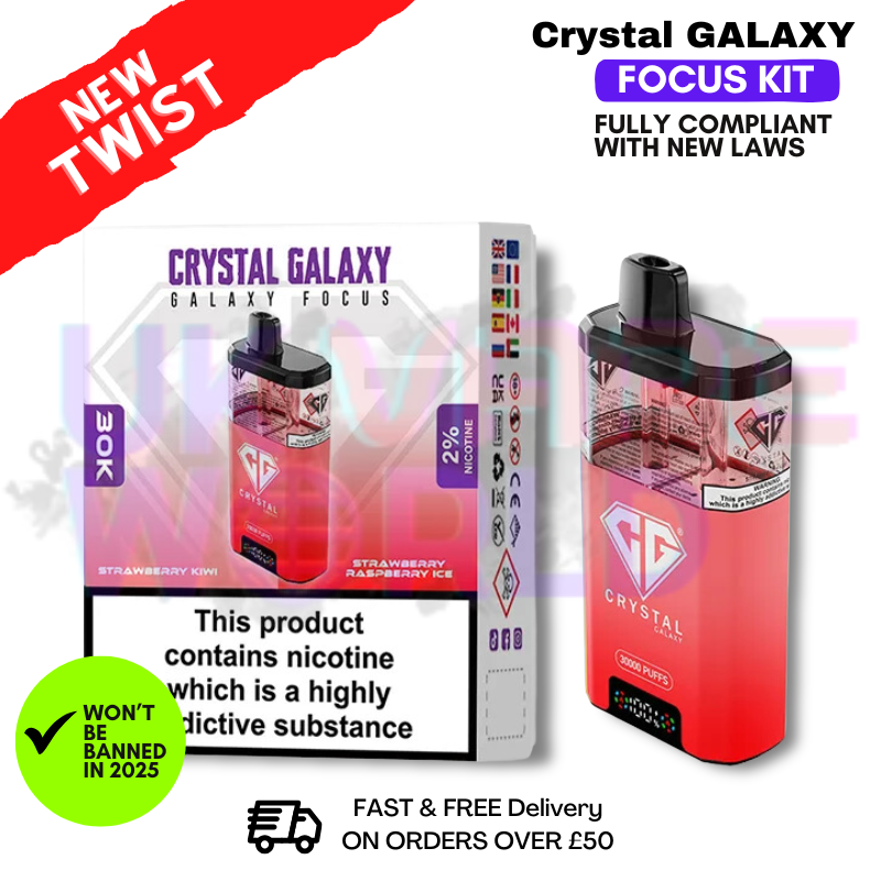 Shop Strawberry Kiwi Crystal Galaxy 30K Puff Kit - UK Vape World