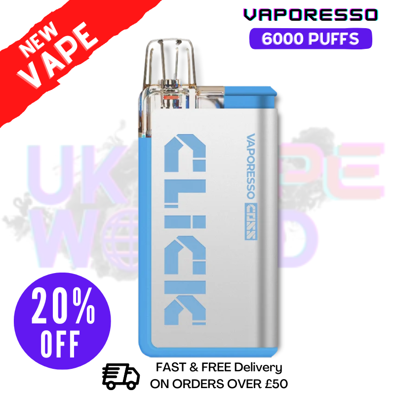 Shop Strawberry Raspberry Cherry Ice Vaporesso 6K Coss Click - ONLY £8.99 - UK Vape World