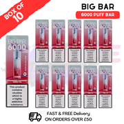 Shop Strawberry Raspberry Cherry ICE Feoba Big Bar 6000 Puff 6K Box Of 10 - UK Vape World