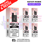 shop Strawberry Raspberry ICE Hayati Rubik 7K Replacement Pods Box Of 5 - ukvapeworld