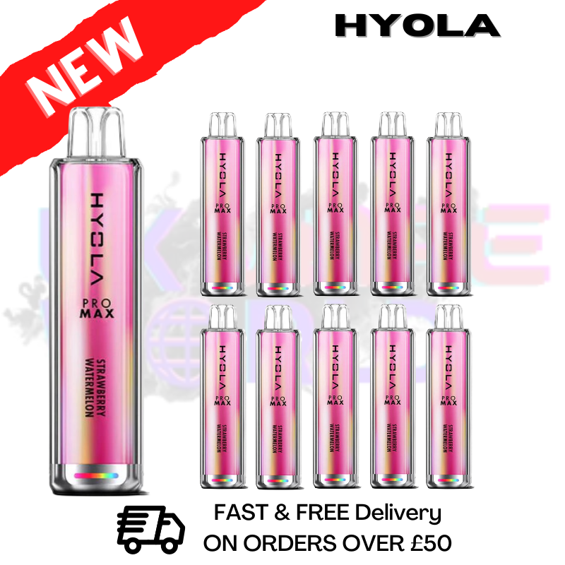 Shop Strawberry Watermelon Hyola Pro Max 6000 Puff Box Of 10 - UK Vape World
