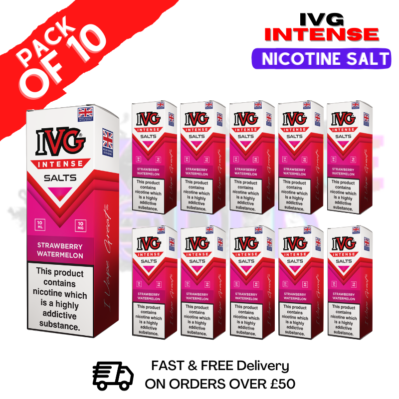 Strawberry Watermelon IVG Intense Nic Salt Box Of 10