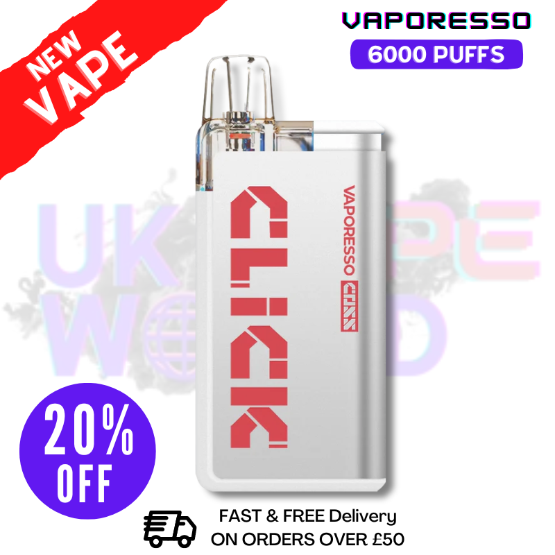 Shop Strawberry Watermelon Vaporesso 6K Coss Click Disposable Kit - UK Vape World
