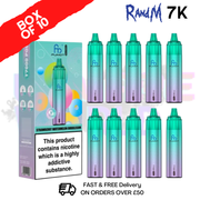 Strawberry Raspberry Bubblegum RandM 7000 Puff T7000 Box Of 10 - ukvapeworld