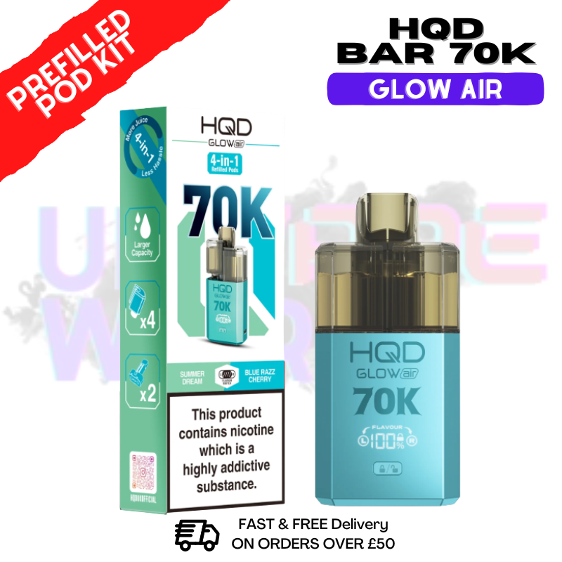 70k vape uk HQD Glow Air 70K Pod Kit