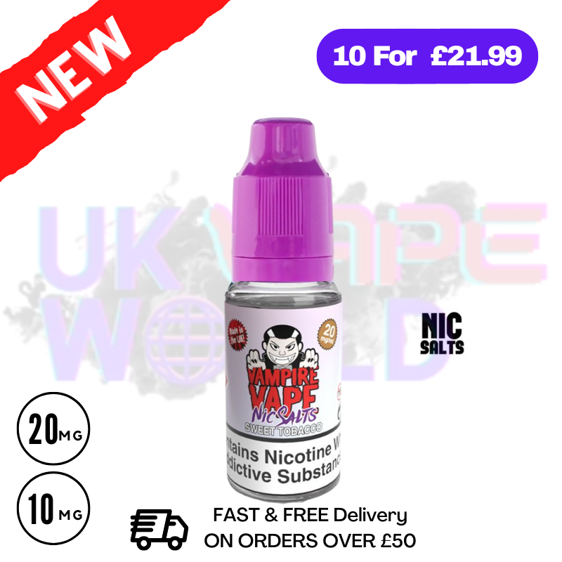 Shop Vampire Vape Sweet Tobacco 10ml Nic Salt - UK Vape World