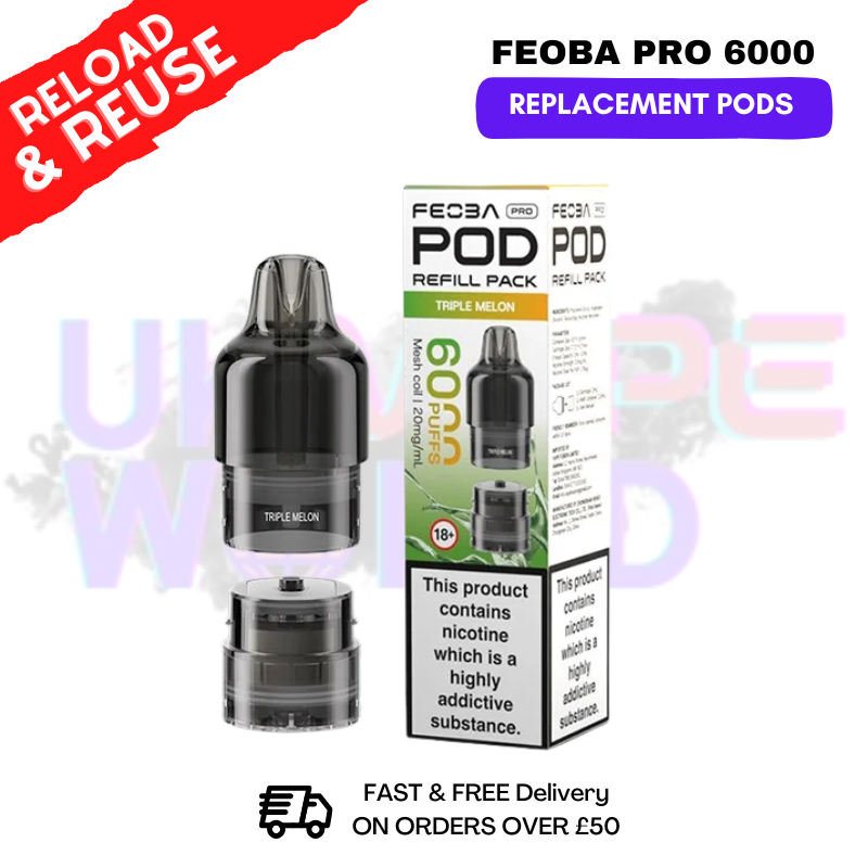 Triple Melon FEOBA Pro 6000 Replacement Pods - ukvapeworld