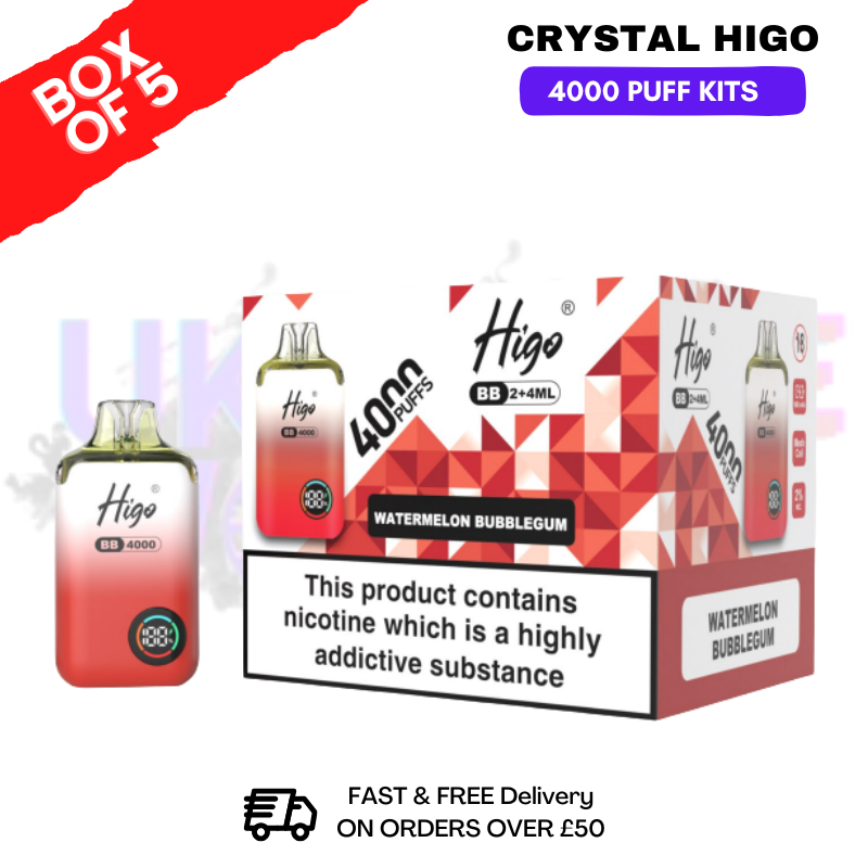 shop Watermelon bubblegum Crystal Higo 4000 Pod Kits Box Of 5 - Ukvapeworld