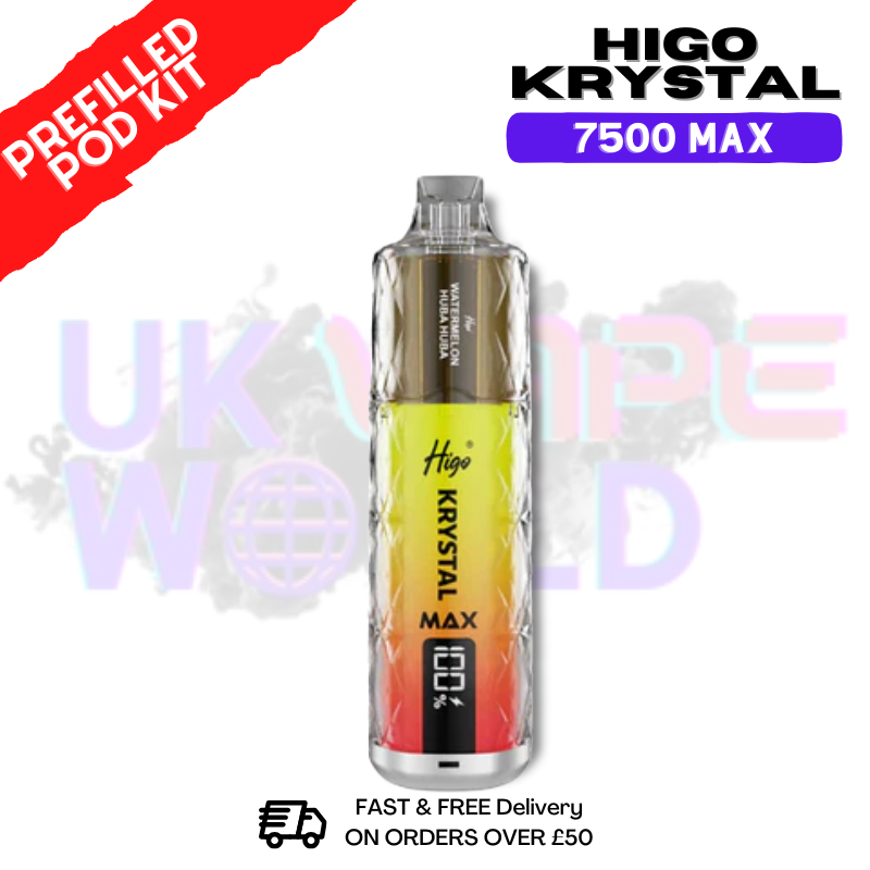Watermelon Huba Huba Krystal Higo 7500 Max Prefilled Pod Kit - ukvapeworld
