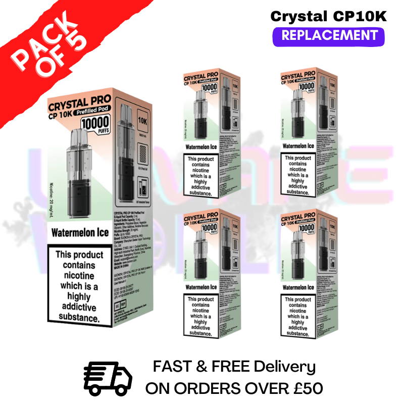 Watermelon Ice CP Pro 10K Replacement Pods Box Of 5 - ukvapeworld