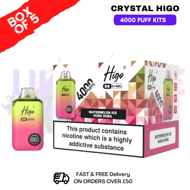 shop Watermelon ICE Huba Buba Crystal Higo 4000 Pod Kits Box Of 5 - Ukvapeworld