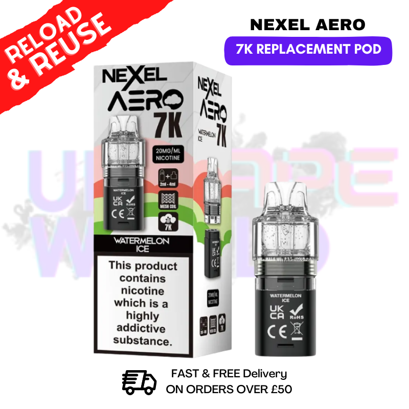 Watermelon Ice Nexel Aero 7K Replacement Pods - ukvapeworld
