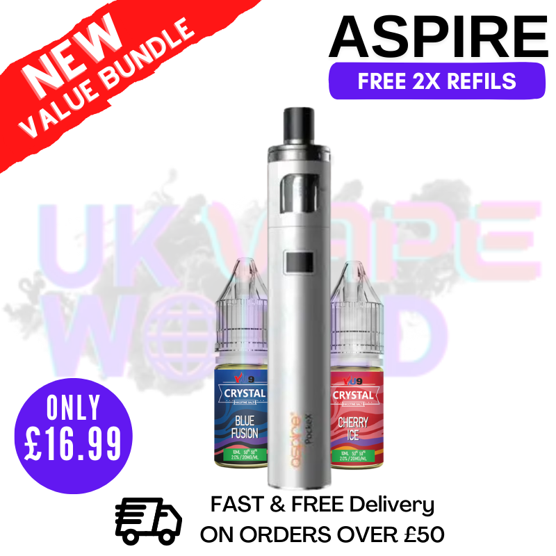 Shop Aspire Pockex White AIO Vape Pen Starter Kit | Cheapest - UK Vape World