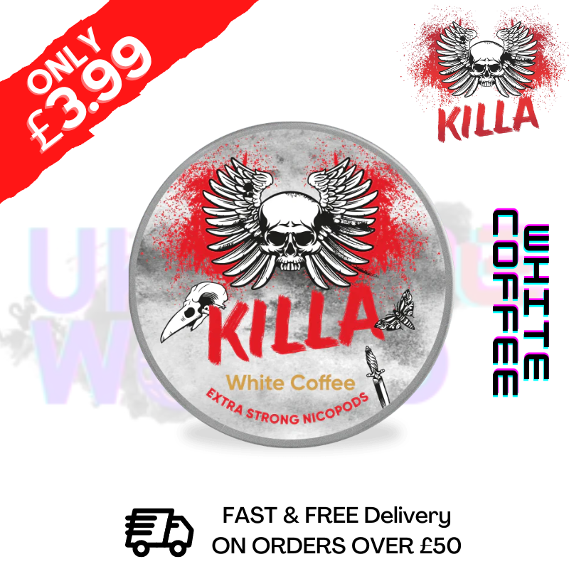Shop White Coffee Killa Nicotine Pouches NicoPod Nic Pouch (16.5mg) - UK Vape World