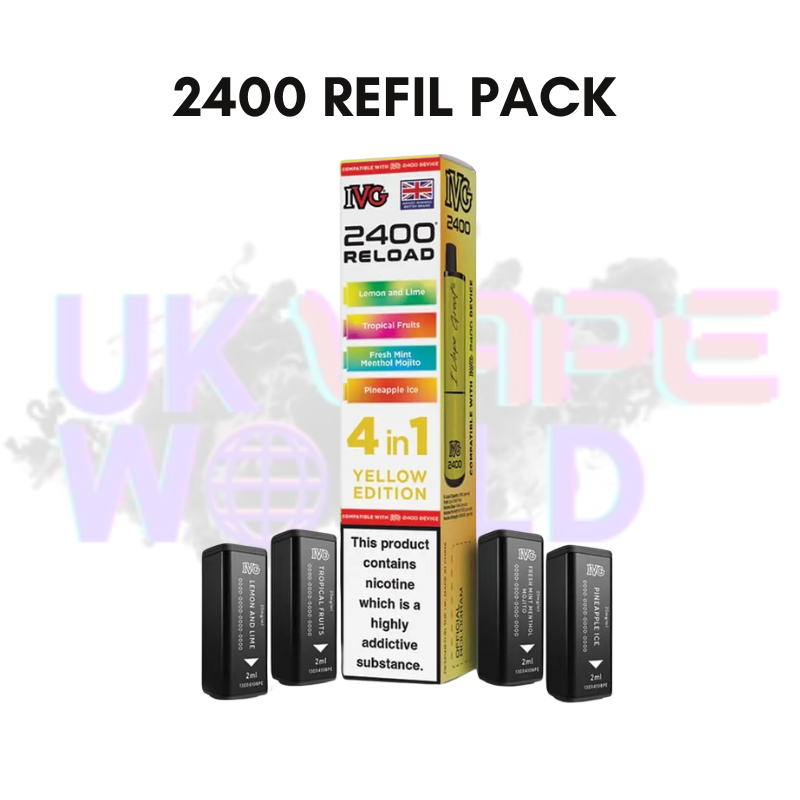 Yellow Edition IVG 2400 RELOAD Pods - Box Of 10