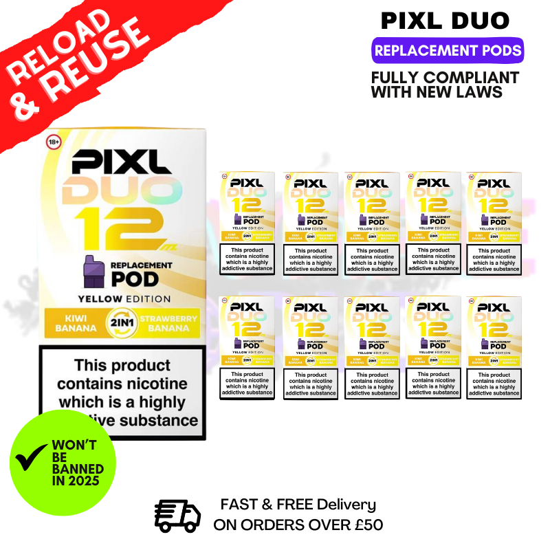 Yellow Edition Pixl Duo Replacement Pods - Box Of 10