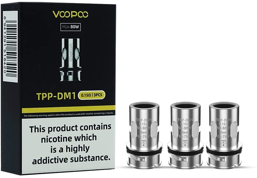 VooPoo TPP DM Replacement Coils - All Coil Resistances Available At UK Vape World