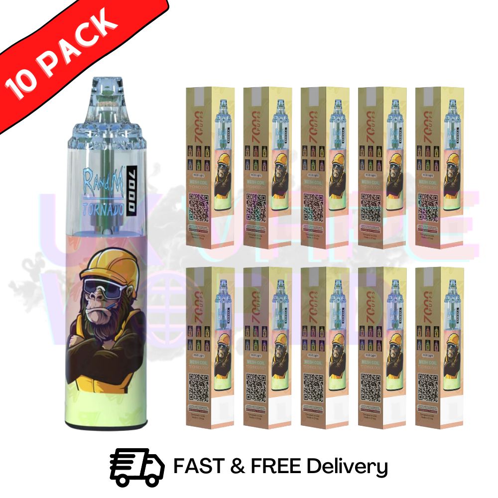 Gummy Bear - Tornado 7000 Puff Bar R and M Pack Of 10 Vape Pen Shop Today AT UK Vape World